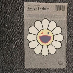 Takashi Murakami Flower Sticker in White Cream